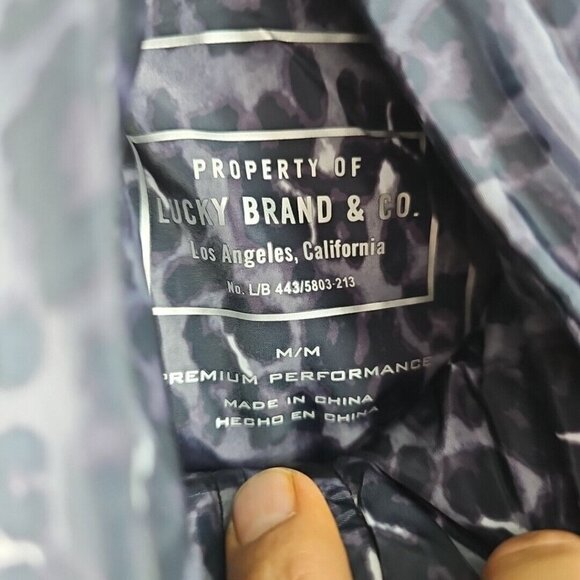 Lucky Brand Jacket Womens M Purple Animal Print Windbreaker Premium Performance - Picture 3 of 10